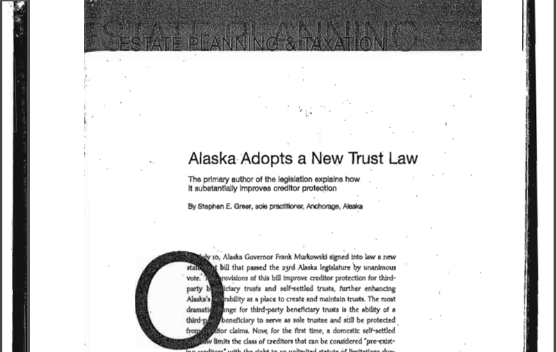 alaska trust law