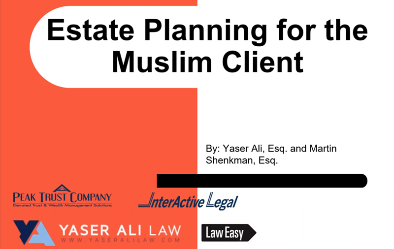 estate planning muslim client